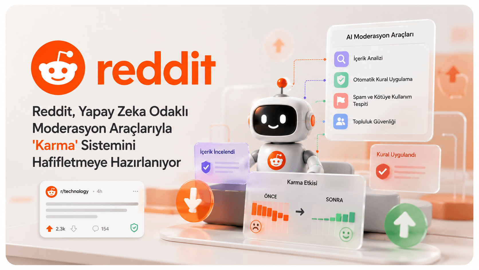 Reddit, Yapay Zeka Odaklı Moderasyon Araçlarıyla 'Karma' Sistemini Hafifletmeye Hazırlanıyor