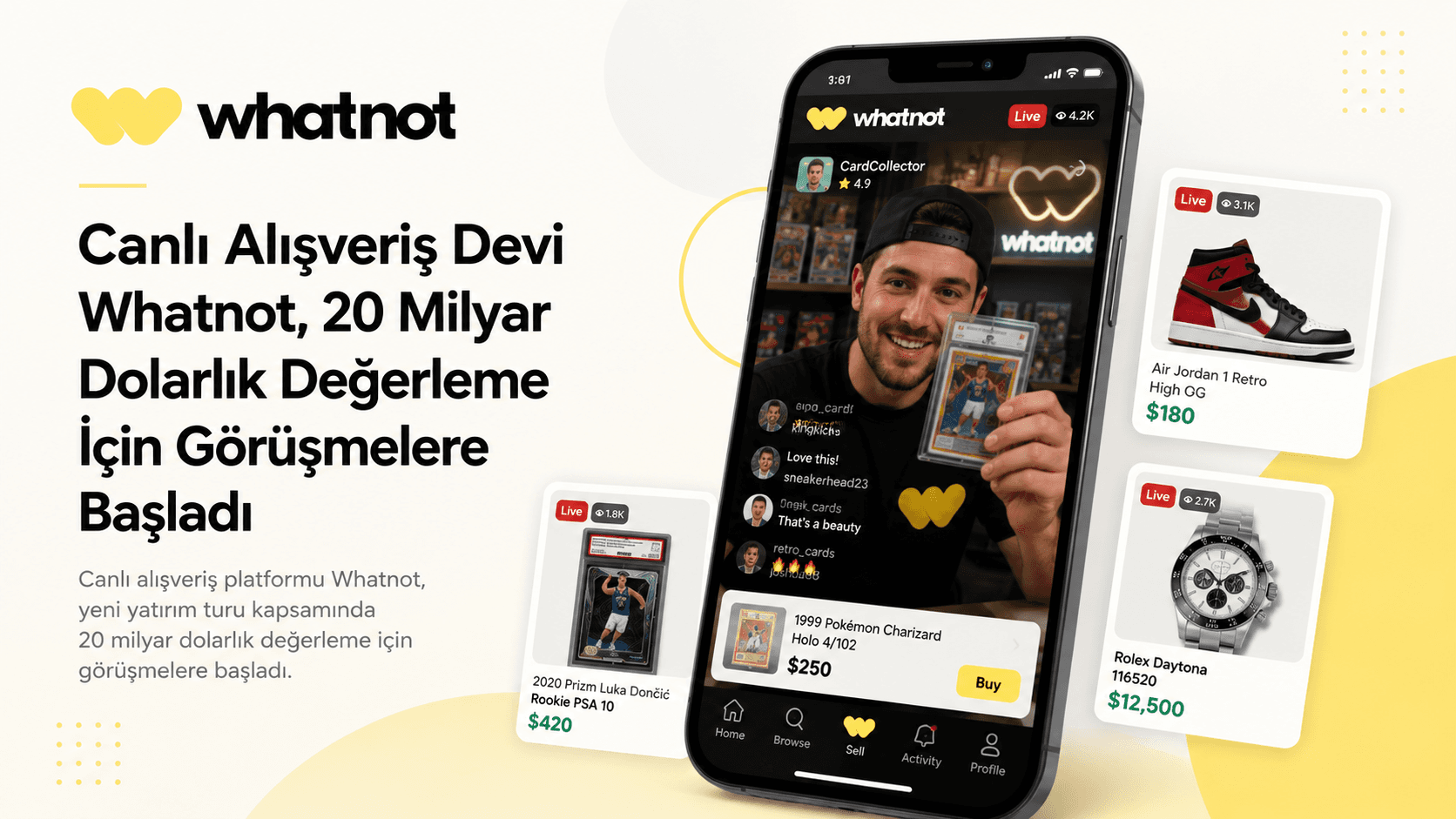 Canlı Alışveriş Devi Whatnot, 20 Milyar Dolarlık Değerleme İçin Görüşmelere Başladı
