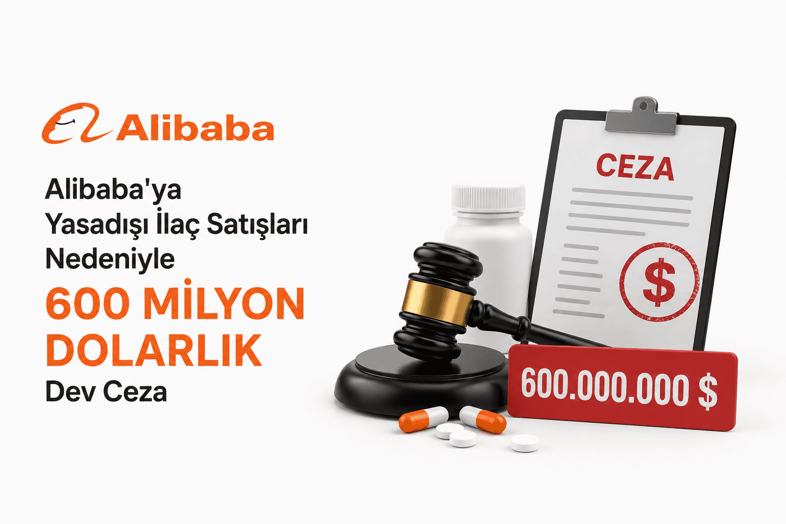 Alibaba'ya Yasadışı İlaç Satışları Nedeniyle 600 Milyon Dolarlık Dev Ceza