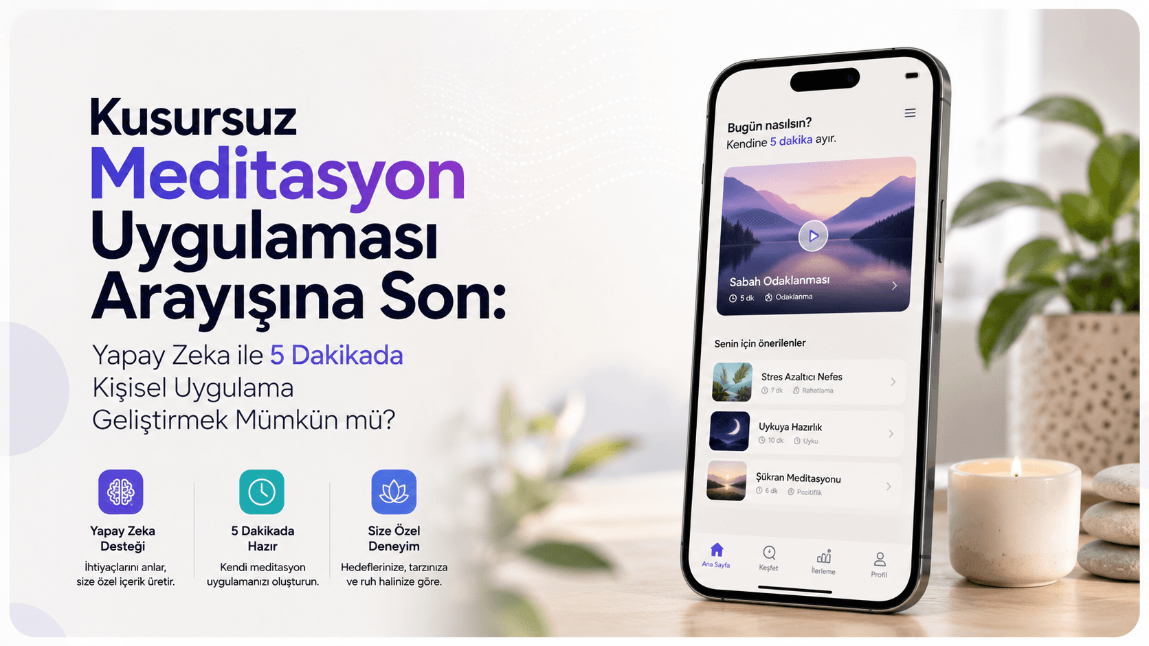 Kusursuz Meditasyon Uygulaması Arayışına Son: Yapay Zeka ile 5 Dakikada Kişisel Uygulama Geliştirmek Mümkün mü?