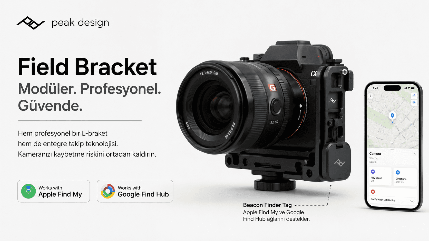 Peak Design'ın Yeni Modüler Field Bracket Sistemi, Kameralar İçin Yerleşik Akıllı Takip Özelliği Sunuyor