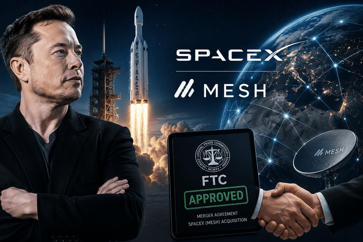 Elon Musk'ın Uzay Vizyonu Genişliyor: FTC, SpaceX Kökenli Mesh'in Satın Alımına Onay Verdi