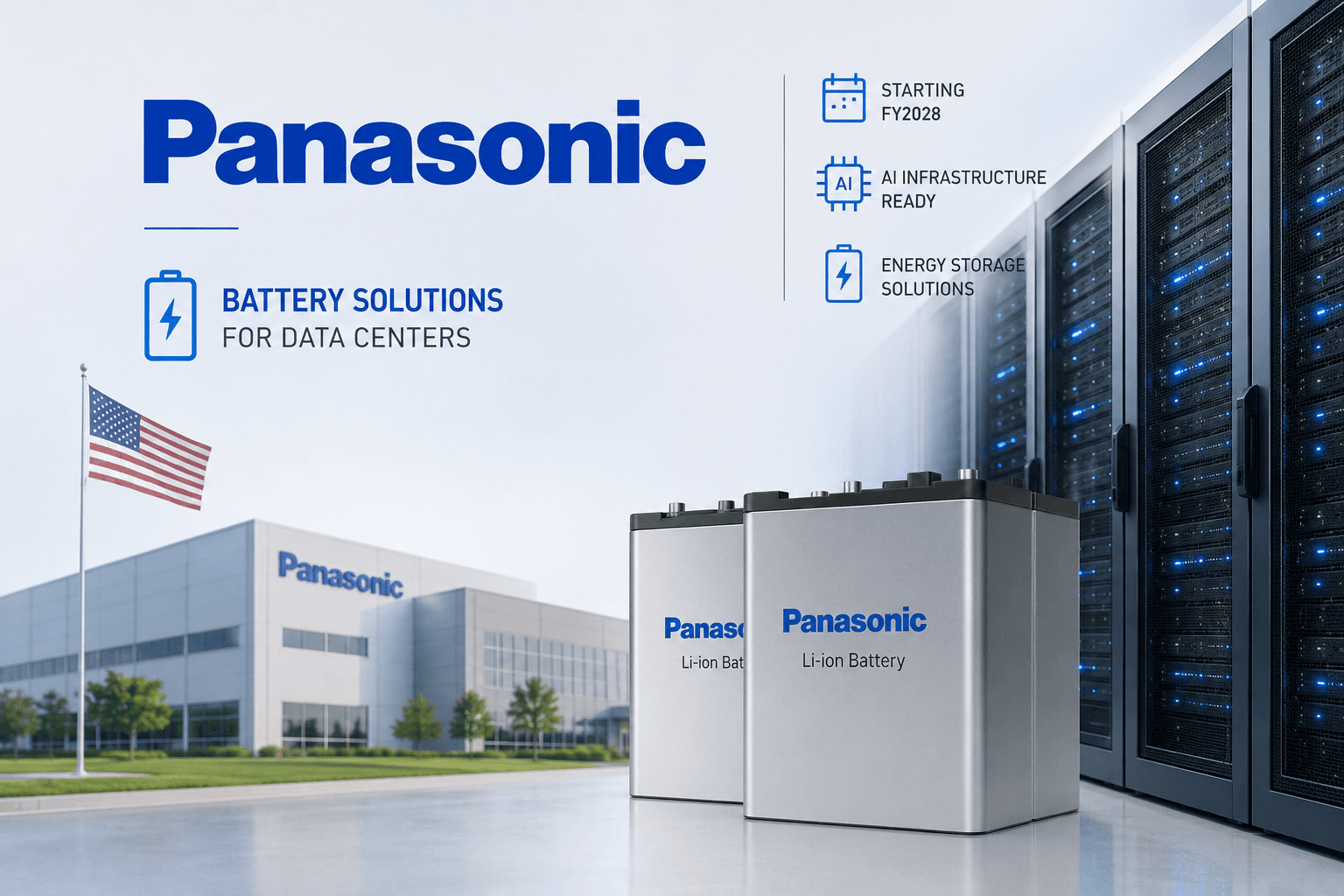 Panasonic'ten Dev Hamle: Veri Merkezleri İçin Yerel Batarya Üretimi Başlıyor