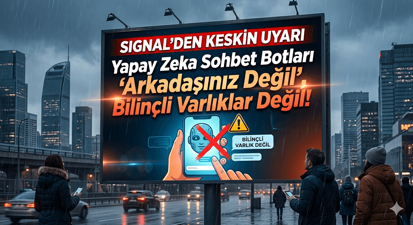 Signal'den Keskin Uyarı: Yapay Zeka Sohbet Botları 'Arkadaşınız Değil', Bilinçli Varlıklar Değil!