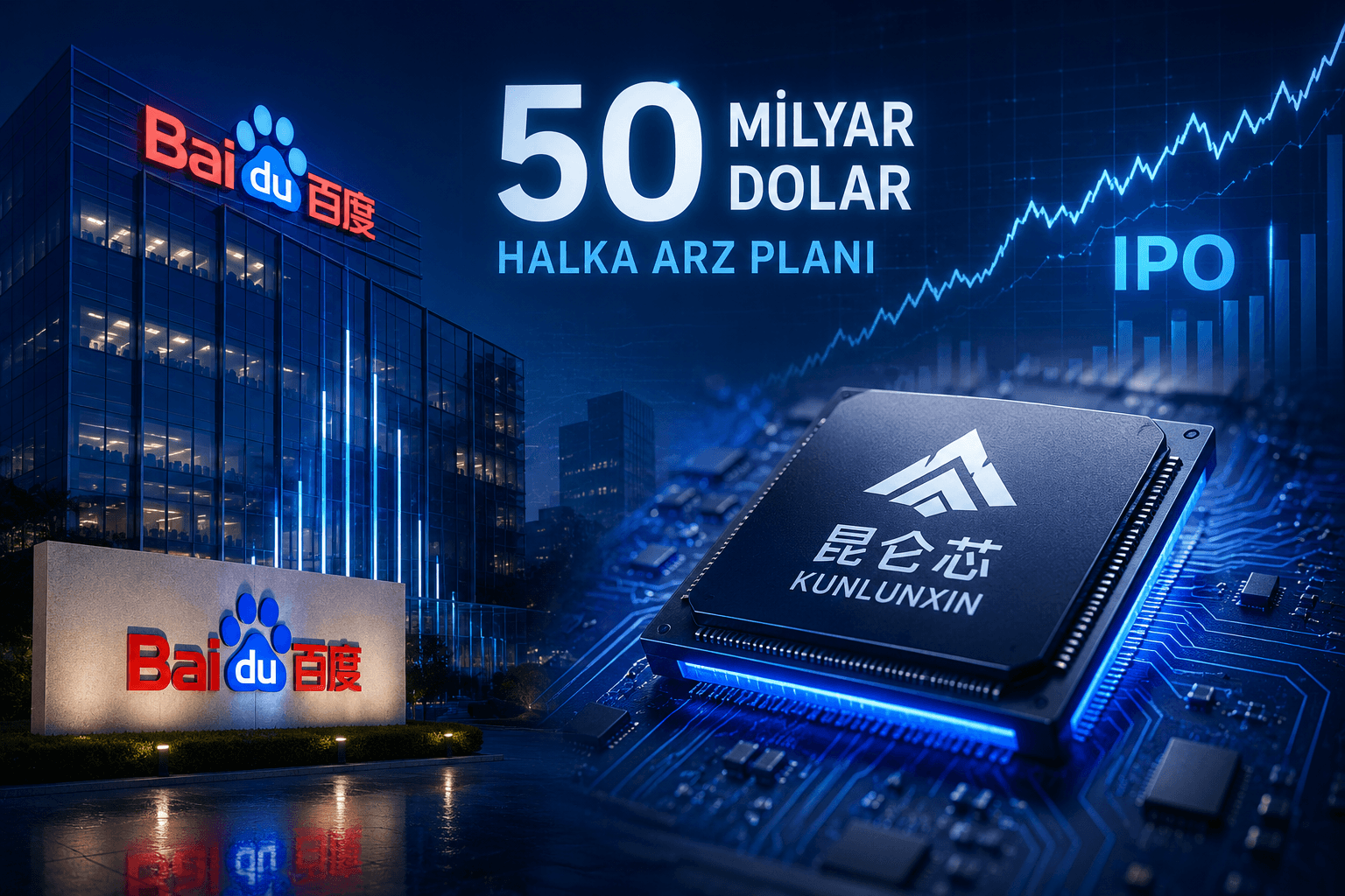 Baidu'nun Çip Birimi Kunlunxin'den 50 Milyar Dolarlık İddialı Halka Arz Planı