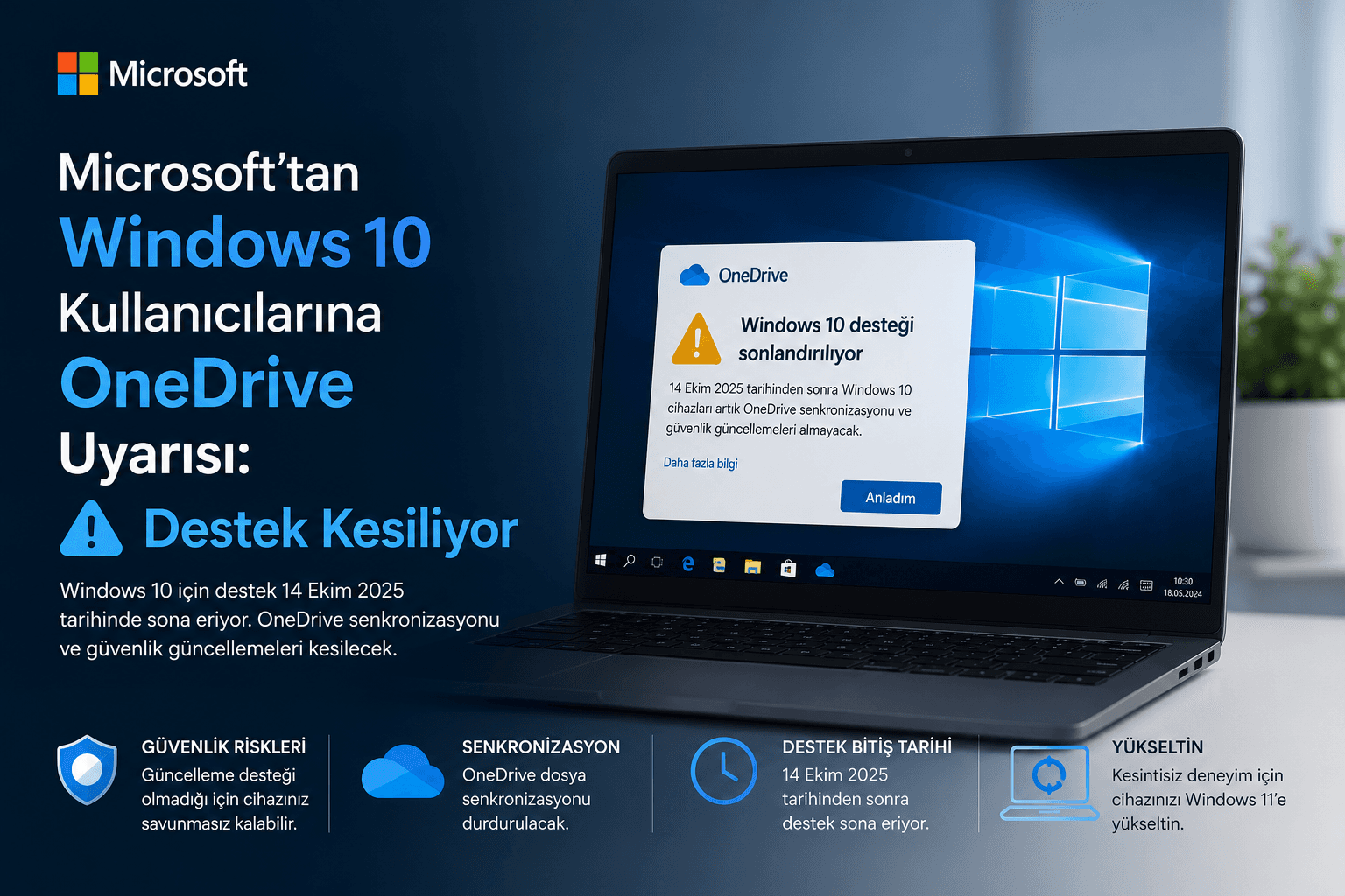 Microsoft'tan Windows 10 Kullanıcılarına OneDrive Uyarısı: Destek Kesiliyor