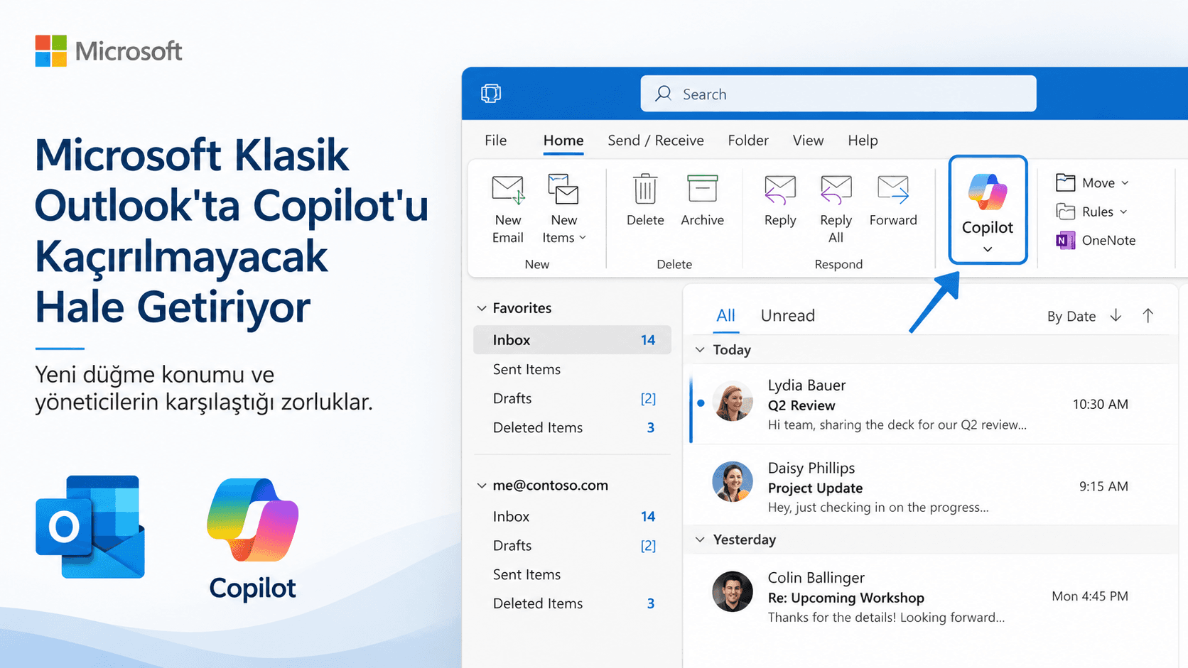 Microsoft Klasik Outlook'ta Copilot'u Kaçırılmayacak Hale Getiriyor: Yeni Düğme Konumu ve Yöneticilerin Karşılaştığı Zorluklar